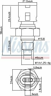 Датчик температуры воды clio 90-, r19, 21, kangoo, megane