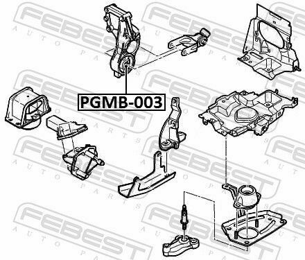 Сайлентблок подушки двигателя Citroen C4 04-11 Пр.