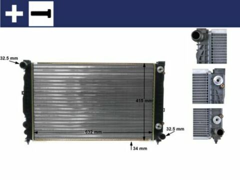 Радиатор охлаждения Audi A4/A6/VW Passat 2.5TDI 00-05 (АКПП) (630x397x36)