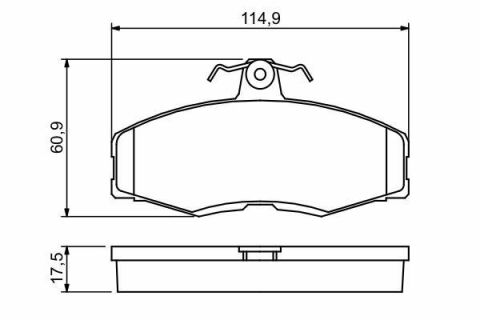 Колодки передні гальмові SIERRA 1.3 82- 1.6 Л, кор., GHIA FORD