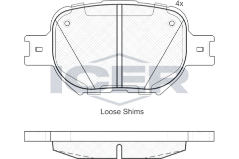 Колодки тормозные (передние) Toyota Corolla 01-07/Matrix 02-04/Celica 99-05