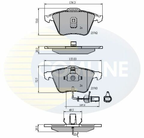 CBP11200 Comline - Тормозные колодки для дисков