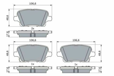 Колодки гальмівні (задні) Opel Insignia B 17-