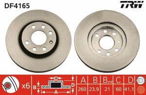 Тормозной диск перед. Combo/Corsa/Meriva (00-12) 1шт