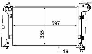 Радіатор охолодження двигуна Avensis/Corola 02-