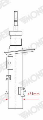 MONROE CITROEN Амортизатор газ.Original передн.лев.C3 Picasso, 207 (51mm)