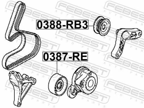 Ролик ремня генератора (натяжной) HONDA CR-V RM4 2012-2017