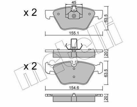 Колодки тормозные (передние) BMW 1 (E81/E82)/3 (E90-E93)/X1 (E84)/Z4 (E89) 04-16