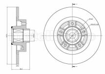 Гальмівний диск зад. Megane III/Scenic III/Fluence 08- (з підшипником) (274*11*86)