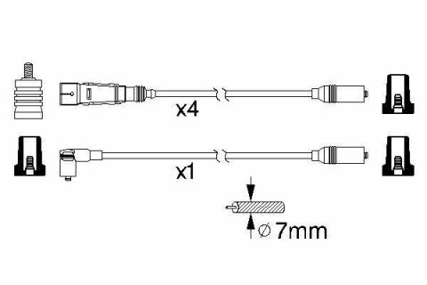 Провід запалювання VW Golf/Passat 1.8/2.0 91-02 (к-кт)