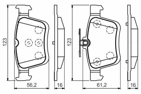 Колодки гальмівні (задні) Audi A3/VW Golf 12-/Touran/Passat B8 14-/Skoda Karoq 17-/Octavia 20-