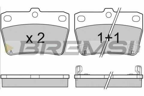 Тормозные колодки зад. Toyota RAV4 94-05 (akebono)