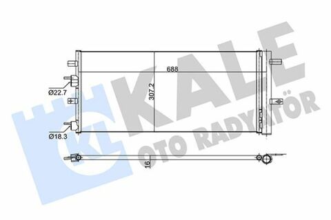 KALE FORD Радиатор кондиционера Galaxy,Mondeo V,S-Max 14-