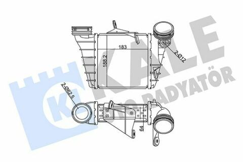 KALE VW Intercooler Polo 1.9TDI 03-, Skoda Fabia I, Seat 1.9TDI