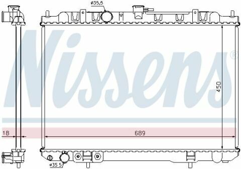 Радиатор NS X-TRAIL T30(01-)2.0 и 16V(+)[OE 21460-8H900]