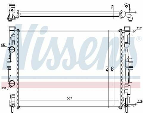 Радиатор RN MEGANE II(02-)1.4 i 16V(+)[OE 82 00 115 541]