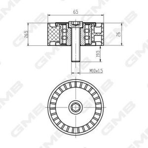 Ролик паразитный antara,chevrolet captiva 2.0d 06-, cruze opel