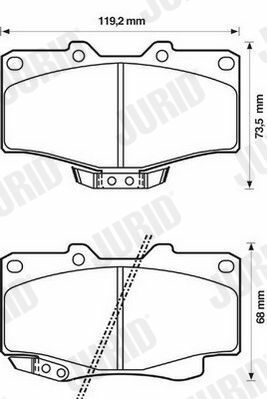 Колодки тормозные передние hilux ii,landcruiser,vw taro,bmw e38 740