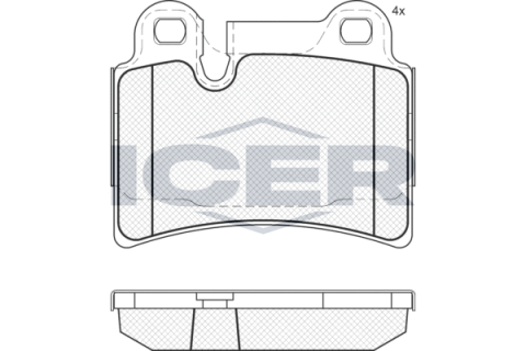 Колодки тормозные (задние) VW Touareg 02-10