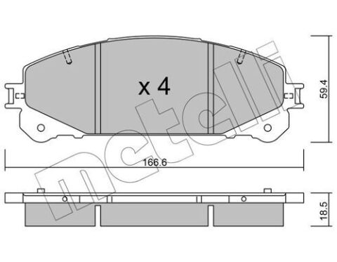 Колодки гальмівні (передні) Lexus NX 14-/Toyota Rav 4 12-