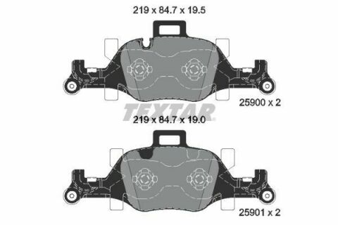 Колодки тормозные (передние) BMW 5 (G30) 530/540i 16- (Teves)