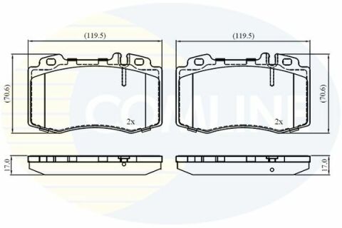 CBP01117 Comline - Тормозные колодки для дисков