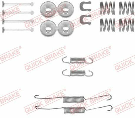 Комплект пружинок колодок ручника Toyota Yaris 99-05