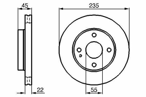 Диск гальмівний передній MAZDA 323 1,6 16V 89-98