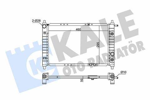 KALE DAEWOO Радіатор охолодження Matiz 0.8 98- (АКПП)