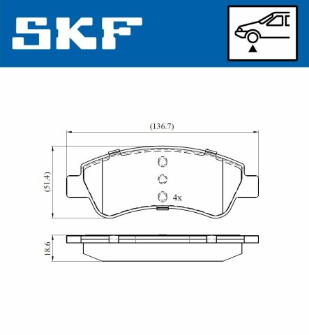 тормозные колодки передние berlingo,c2,3,4,ds3,peugeot 97-