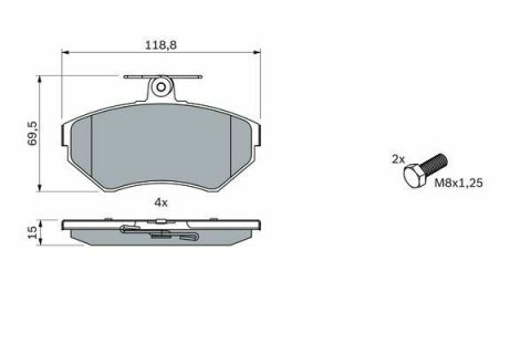 Колодки тормозные (передние) Seat Cordoba/Ibiza/VW Caddy/Golf/Polo 91-04/Passat B3/B4 88-97