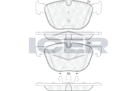 Колодки тормозные дисковые BMW X5 E70 07-13, X5 F15 13-18, X6 E71 08-14, X6 F16 14-20, X4 F26 14-17