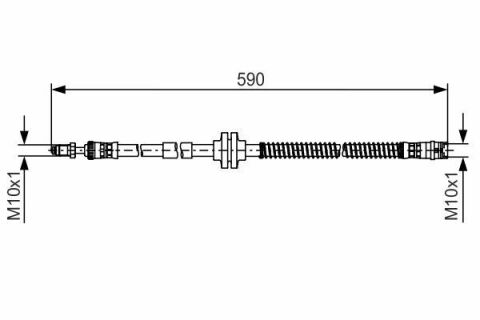 Шланг тормозной (передний) VW Amarok 10-22 (L=540mm)