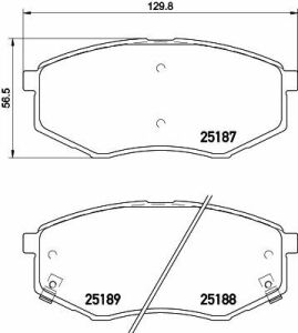Тормозные колодки пер. Hyundai ix20/ix35 10- /Kia Sportage (SL) 10- (Mando)