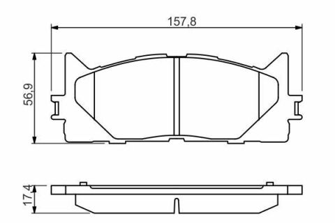 Колодки гальмівні (передні) Toyota Camry/Lexus ES 01- (Akebono)