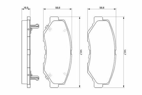 Колодки тормозные (передние) Honda CR-V II 05-06/Civic X 16-