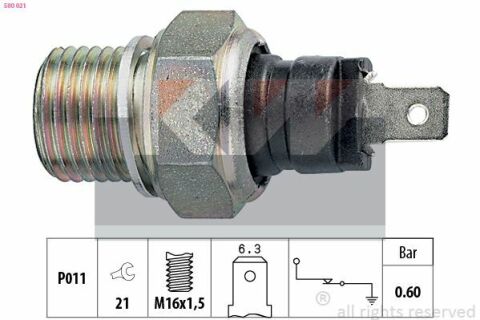 500 021 KW Датчик тиску масла (аналог EPS 1.800.021/Facet 7.0021 )