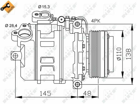 Компресор кондиціонера BMW 3 (E46)/X3 (E53/E83) 2.0-3.0 00-10