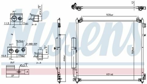 Радіатор кондиціонера (конденсатор) без осушувача DISCOVERY V 3.0 16-, RANGE IV 3.0 12-, RANGE SPORT II 3.0 13-, LAND ROVER