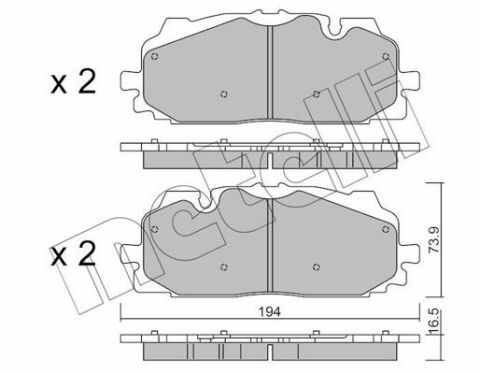 Колодки тормозные (передние) Audi A4/A5/Q5/Q7 15-/ A5 Sportback 07-17/ A6/A7/A8/Q3/Q8/VW Touareg 17-