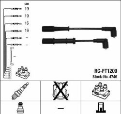 Комплект изолированных проводов для свечей зажигания rc-ft1209