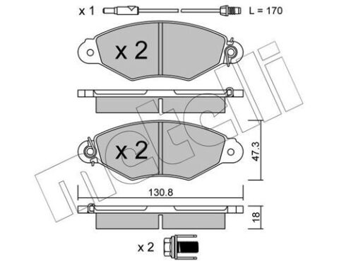 Колодки тормозные (передние) Renault Kangoo 97-/Nissan Kubistar 03- (+датчик)