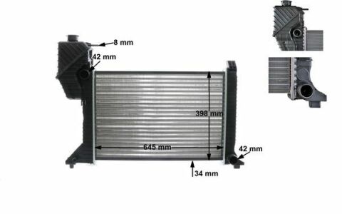 Радиатор охлаждения MB Sprinter 2.3D 95-00 (-AC)