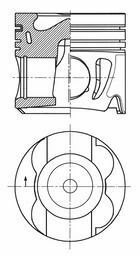 Поршень MB C-class (W204)/E-class (W212) 2.1D/2.2D 08- (83.00mm/STD)