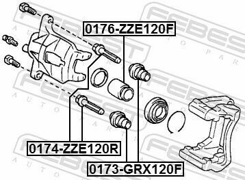 Пыльник направляющего суппорта переднего TOYOTA Corolla 02-07