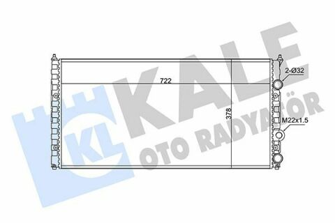 KALE VW Радіатор охолодження Passat 1.6/2.9 90-97