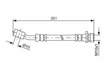 Шланг тормозов. задние honda jazz 08-