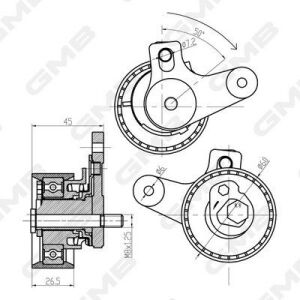 Ролик натяжной lacetti, captiva, opel antara 2.0d chevrolet