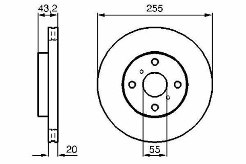 Гальмівний диск передній Yaris 00-05 TOYOTA