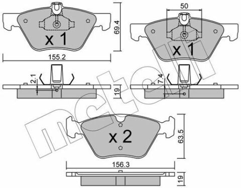 Колодки тормозные (передние) MB E-class (W211) 03-08 (Ate)